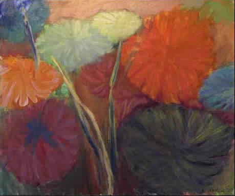 Painting - Zinnias 4